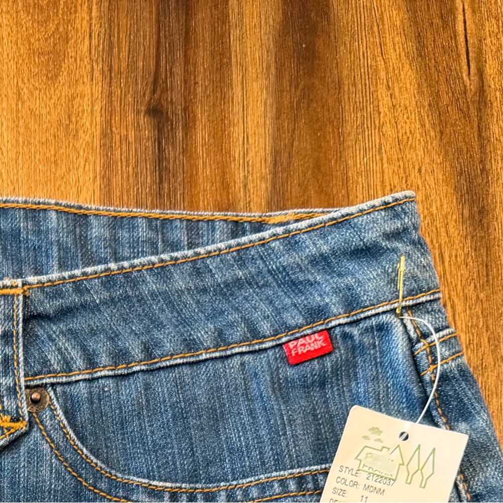 Paul Frank vintage dead stock Denim Mini Skirt Union Jack Pocket Embroidery 11 - Picture 9 of 10